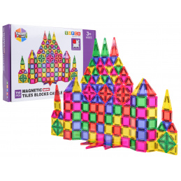 Set of 150 Colorful Magnetic Blocks.