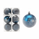 Aga Christmas Ornaments 7cm 6pcs Blue - Snowflakes