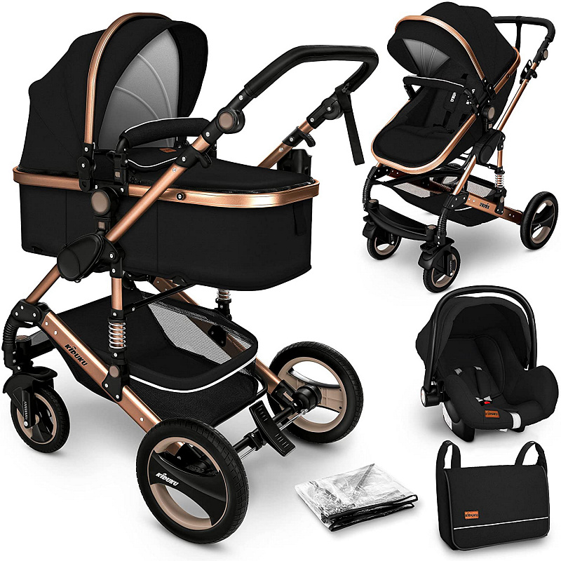 Kiduku Combined Stroller 3-in-1 Black - 6DZ124 - II. QUALITY