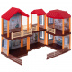 Dollhouse with red roof + lighting