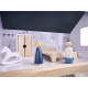 Aga Wooden dollhouse with furniture 80cm