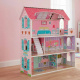 Aga MDF Dollhouse with furniture 70 cm Pink LED