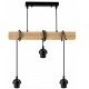 Hanging Ceiling Light LED Wooden Beam 3xE27 Loft Chandelier Brilliant Wood