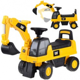 CAT ride-on excavator with movable bucket, storage compartment, horn ZA4898 universal
