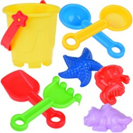 Set of sand toys bucket molds rakes ZA5078 universal
