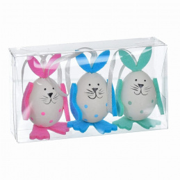Egg bunnies 3 pcs. for hanging Easter