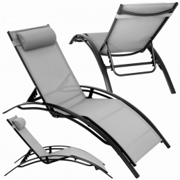 Folding aluminum garden lounger