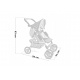 Doris Sports Stroller for dolls 9352 Sedo - Pink with polka dots