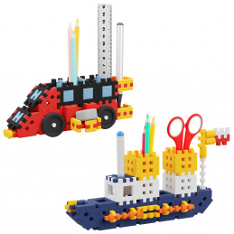 Marioinex MINI WAFFLE Table Organizers Vehicles 140 pcs