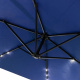 Aga Garden Parasol 300 cm Dark Blue with LED Lighting