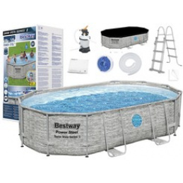 Pool stand Bestway 488x305x107 11in1 stone 56946