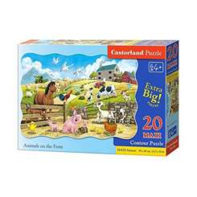 CASTORLAND puzzle 20 MAXI pieces - Animals on the farm