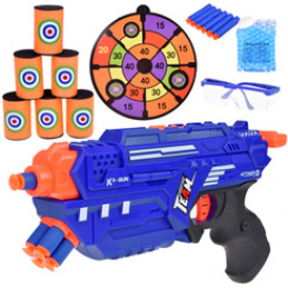 Shotgun 2-in-1 Gun + Foam Gel Bullets Target Glasses Cans ZA5564 Universal