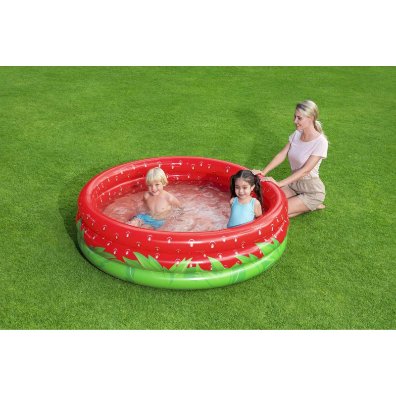 Children's Pool Sweet Strawberry 2+ Paddling Pool 160x38cm BESTWAY + Repair Patch