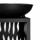 Linder Exclusiv Portable Fire Pit 45 cm with Wood Storage
