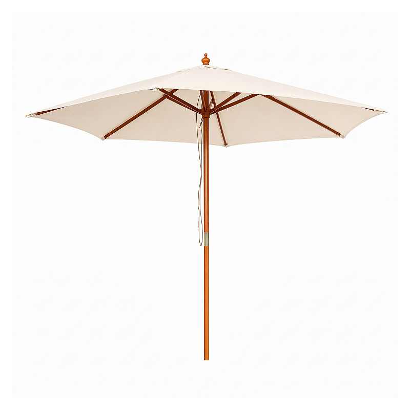 Linder Exclusiv Garden Parasol with Wooden Frame 400 cm Beige