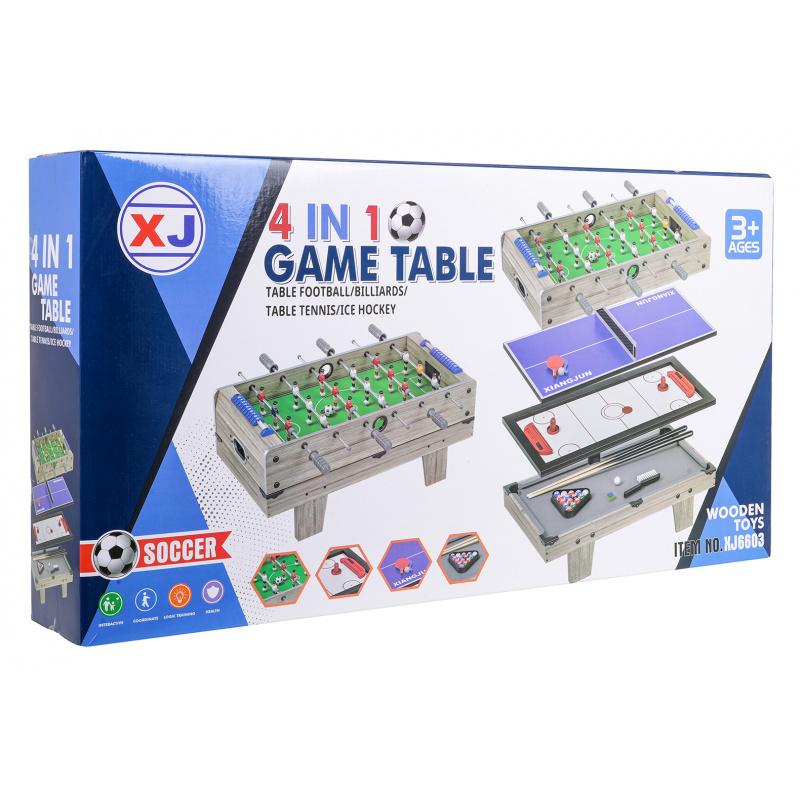 4-in-1 Game Table Desktop Version Gray