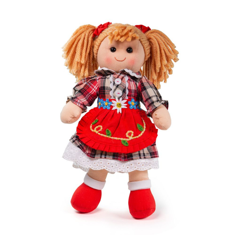 Bigjigs Toys Fabric Doll Mandie 34 cm 2DZ166 - II. QUALITY