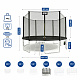 Aga SPORT PRO Trampoline 430 cm Black + Safety Net + Ladder + Shoe Pocket