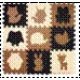 Aga Contrast Foam Puzzle 85 cm x 85 cm 9 pieces Brown