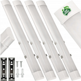 4x Surface Mounted LED Ceiling Light 120cm - 230V - 40W - IP20 - Cool White