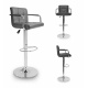 Aga 2x Bar chair with arms Grey