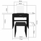 Aga Dressing table with stool MRDT13-MB