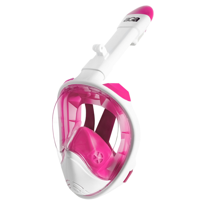 Aga Full Face Snorkeling Mask L/XL White/Pink