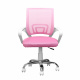 Aga Office Chair MR2081 White - Pink