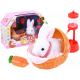 Interactive rabbit in basket with accessories ZA3551 - White