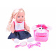 Doll with braids and backpack ZA3890