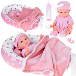 Baby Doll with Crib in Pink Outfit Infant ZA5855 Universal