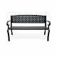 Aga Metal Garden Bench 128x59x84 cm
