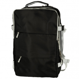 Travel backpack for airplane waterproof USB cable 45x16x28cm black