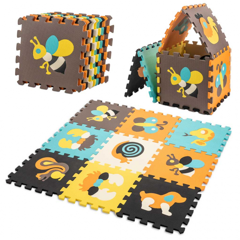 Aga Contrast Foam Puzzle 85 cm x 85 cm 9 pieces Coloured