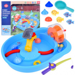Blue water table with a mill wheel + fishing accessories ZA5566 universal