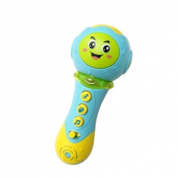 B16I1 2w1 BLUE LIGHT-UP MUSIC MICROPHONE
