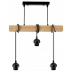 Hanging Ceiling Light LED Wooden Beam 3xE27 Chandelier Dense Ball LUCA