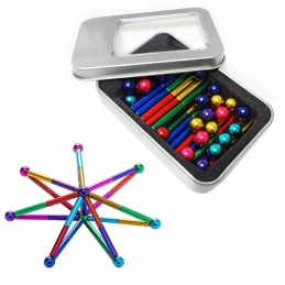 L73D1 BALLS+MAGNETIC CUBES 8mm COLOR
