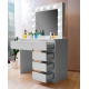 Aga Dressing Table with Mirror and Lighting Matte White