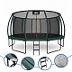 Aga SPORT EXCLUSIVE Trampoline 500 cm Dark Green + Safety Net + Ladder