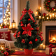 Aga Artificial Christmas Tree 60 cm Red-Gold