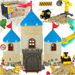 Children's Sand 1100g Castle Vehicles Molds Figures Creative Set