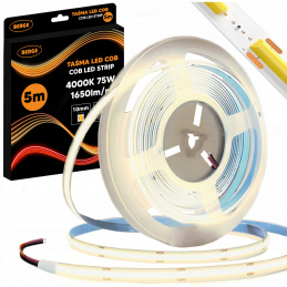 LED Strip COB Neon 12V - 528D - 15W/m - IP20 - 1650lm - 5m - Neutral Color