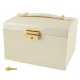 Jewellery box with key mirror beige ISO 6347