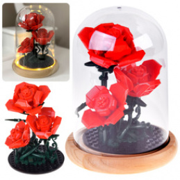 Building Set Illuminated ROSE under a Dome - Flowers 219-pieces ZA5901 Universal