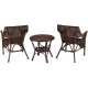 Aga Ratan Set LARUS Dark Brown/White