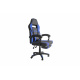Aga Office chair Black - Blue with footrest
