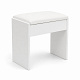 Aga Dressing table with mirror and lighting + stool Matte white