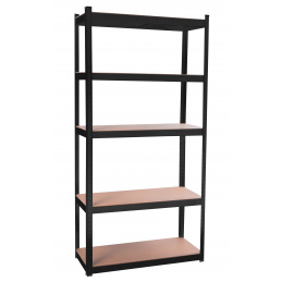Aga Metal Shelf 180x90x40 cm 5 Shelves Black